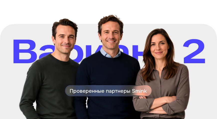 Выберите способ начала <br>работы в&nbsp;Smink