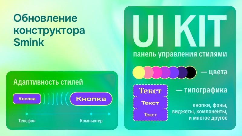 В Smink появился UI Kit и адаптивные стили