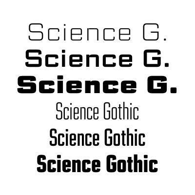 Шрифт Science Gothic