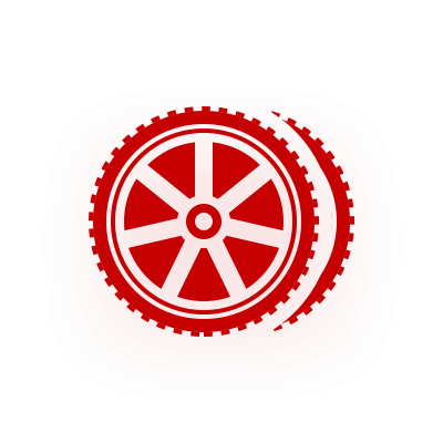 Красный фавикон для магазина автошин и покрышек