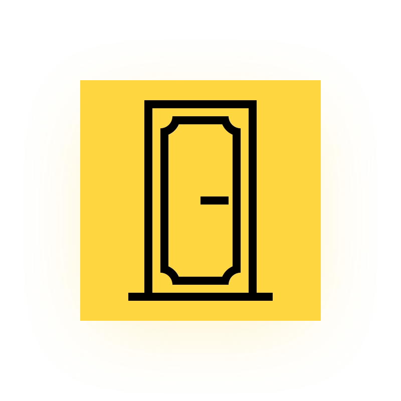 Желтый фавикон для магазина дверей